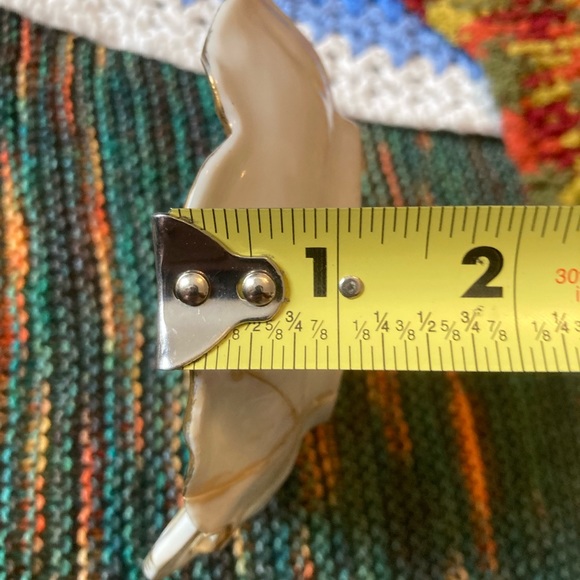 Repaired Vintage Purple and Green Floral Handled Plate - Picture 14 of 14